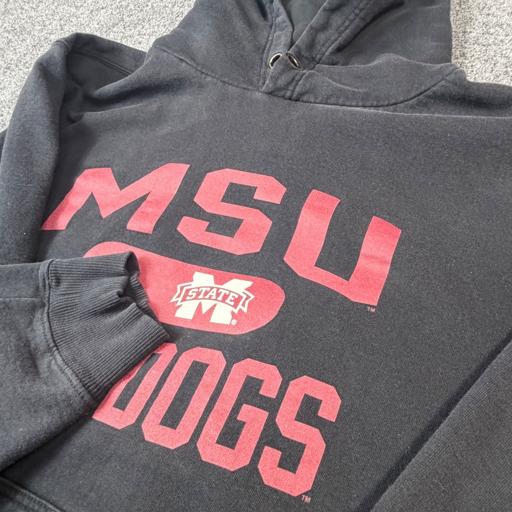 MSU‎ Bulldogs Hoodie Mens 3XL Black Mississippi State University Pullover